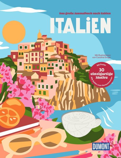 Buchcover: Italien - Das große Ausmalbuch nach Zahlen Buchcover: Italien - Das große Ausmalbuch nach Zahlen