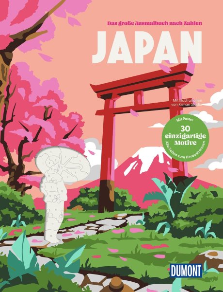 Buchcover: Japan - Das große Ausmalbuch nach Zahlen Buchcover: Japan - Das große Ausmalbuch nach Zahlen