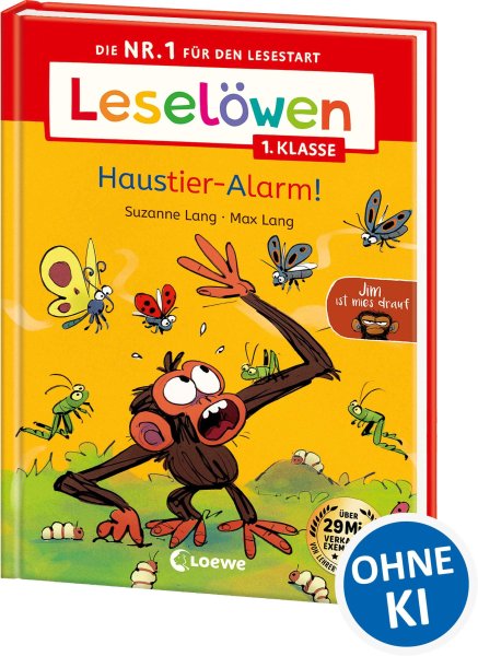 Buchcover: Leselöwen 1. Klasse - Jim ist mies drauf - Haustier-Alarm!