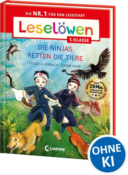 Buchcover: Leselöwen 1. Klasse - Die Ninjas retten die Tiere (Großbuchstabenausgabe) Buchcover: Leselöwen 1. Klasse - Die Ninjas retten die Tiere (Großbuchstabenausgabe)