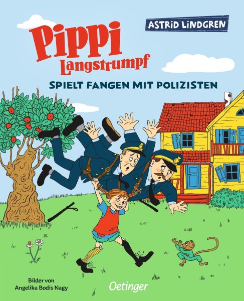 Buchcover: Pippi Langstrumpf spielt Fangen mit Polizisten Buchcover: Pippi Langstrumpf spielt Fangen mit Polizisten