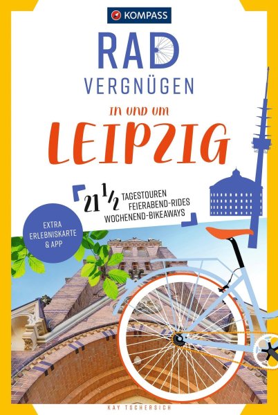 Buchcover: KOMPASS Radvergnügen in und um Leipzig