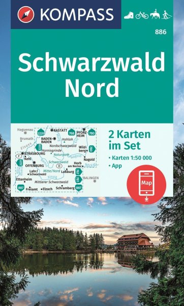 Buchcover: KOMPASS Wanderkarten-Set 886 Schwarzwald Nord (2 Karten) 1:50.000 Buchcover: KOMPASS Wanderkarten-Set 886 Schwarzwald Nord (2 Karten) 1:50.000