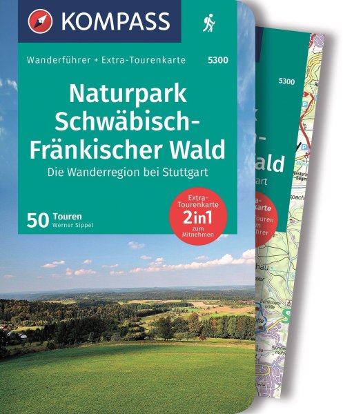 Buchcover: KOMPASS Wanderführer Naturpark Schwäbisch-Fränkischer Wald, Die Wanderregion bei Stuttgart, 50 Touren mit Extra-Tourenkarte