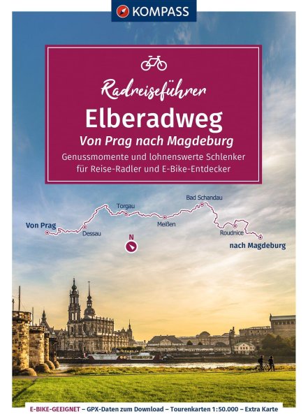 Buchcover: KOMPASS Radreiseführer Elberadweg, Von Prag nach Magdeburg Buchcover: KOMPASS Radreiseführer Elberadweg, Von Prag nach Magdeburg