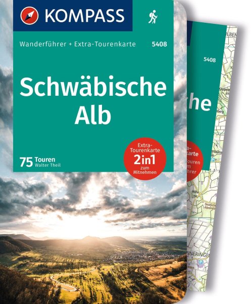 Buchcover: KOMPASS Wanderführer Schwäbische Alb, 75 Touren mit Extra-Tourenkarte