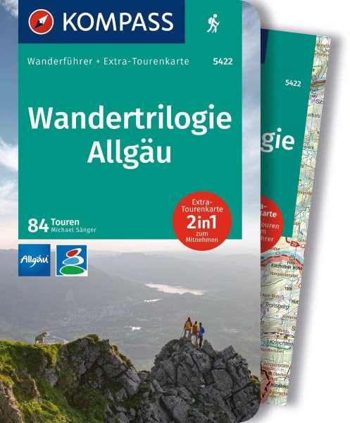 Buchcover: KOMPASS Wanderführer Wandertrilogie Allgäu, 84 Touren mit Extra-Tourenkarte