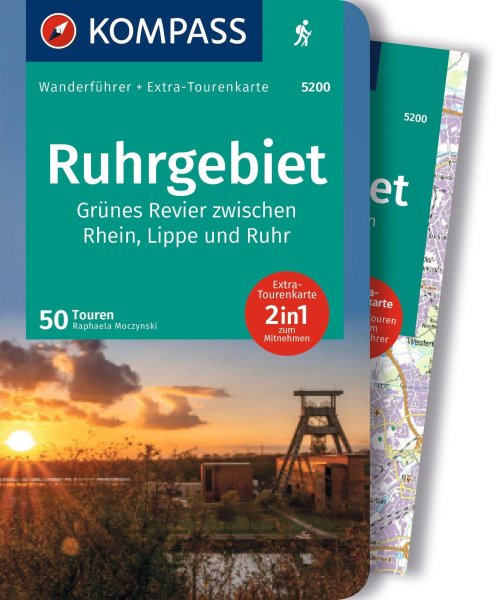 Buchcover: KOMPASS Wanderführer Ruhrgebiet, 50 Touren mit Extra-Tourenkarte