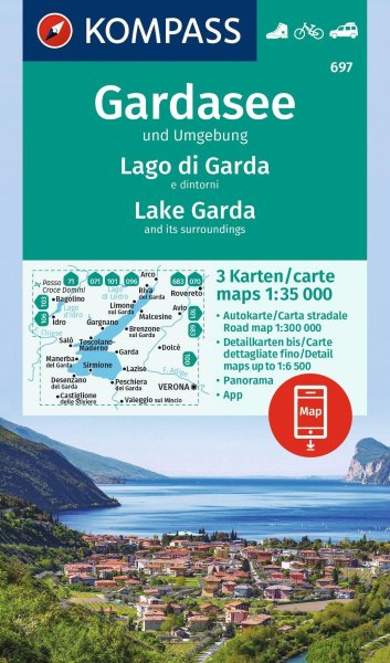 Buchcover: KOMPASS Wanderkarten-Set 697 Gardasee und Umgebung - Lake Garda and its surroundings - Lago di Garda e dintorni (3 Karten) 1:35.000 Buchcover: KOMPASS Wanderkarten-Set 697 Gardasee und Umgebung - Lake Garda and its surroundings - Lago di Garda e dintorni (3 Karten) 1:35.000