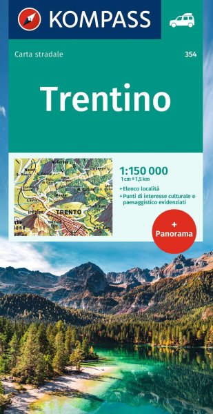 Buchcover: KOMPASS Autokarte Trentino 1:150.000