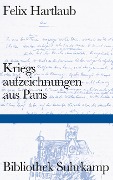 Buchcover: Kriegsaufzeichnungen aus Paris