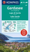 Buchcover: KOMPASS Wanderkarten-Set 697 Gardasee und Umgebung - Lake Garda and its surroundings - Lago di Garda e dintorni (3 Karten) 1:35.000
